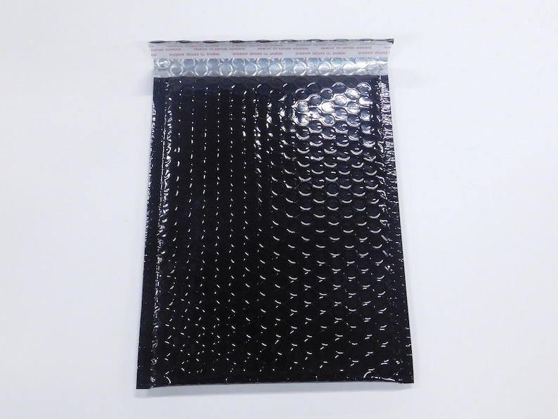 50 BLACK 8.5X11 METALLIC Bubble Mailer Self Seal Adhesive Heavy Duty Envelopes Protective Padded Wrap Shipping Mailer Paper Sturdy
