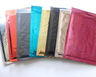 50 CHOOSE YOUR Metallic Bubble Mailer 6x10 Self Seal Adhesive Envelopes Protective Padded Wrap Shipping Supply Mailer Sturdy Lightweight