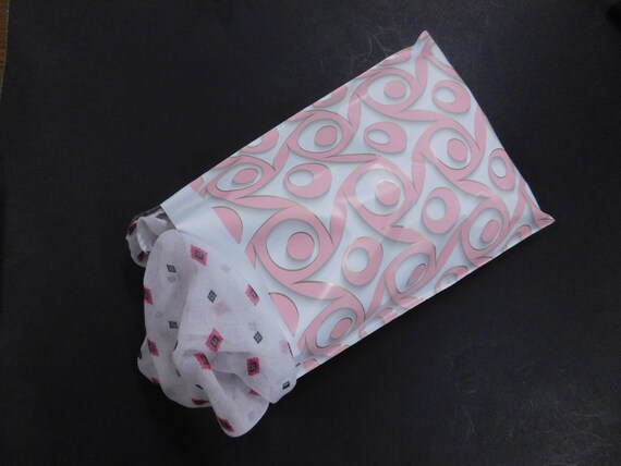100 Pcs Pink Boutique Poly Mailers – 10x13 Designer Shipping Envelopes