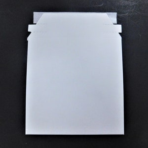 10 6x6 White Rigid Mailers Self Seal Adhesive Envelopes Shipping Supply Sturdy Cardboard Stay Flat Lightweight Photos Stickers Art