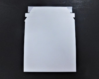10 6x6 White Rigid Mailers Self Seal Adhesive Envelopes Shipping Supply Sturdy Cardboard Stay Flat Lightweight Photos Stickers Art
