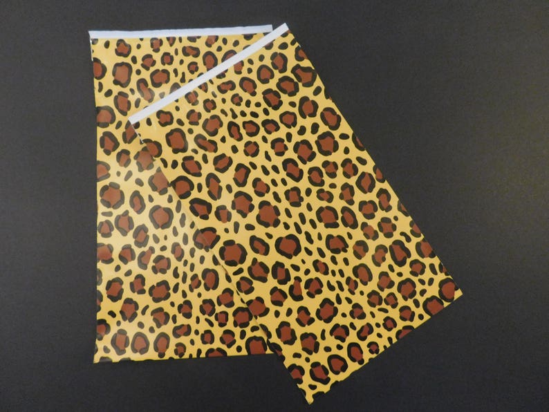 25 Leopard Designer 6x9 Poly Mailers Self Seal Adhesive Plastic Flat Envelope Water Resistant Tear Proof Lightweight Animal Print Size #1
