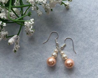 Peach Pearl Earrings