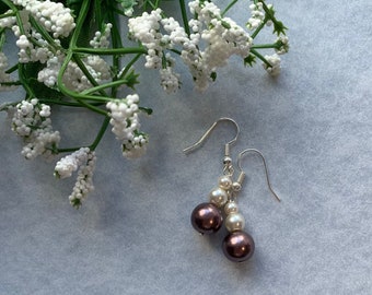 Purple Pearl Earrings