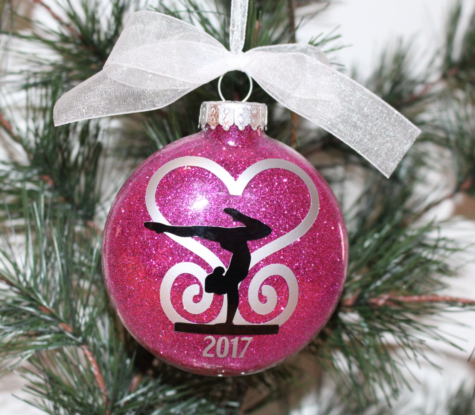Gymnast Ornament. Gymnastics Christmas Ornament Glass Etsy