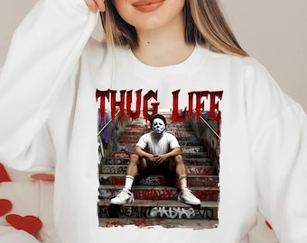Thug Life Horror Movie PNG, Scary Halloween PNG, Horror Movies Png, Horror Killers, 90s Vintage Halloween, Spooky Png, Watch Scary Movies