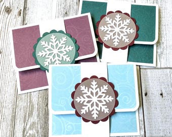 Juego de 3 porta tarjetas de regalo navideñas - Envoltura de regalos divertida