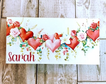 Tarjetero personalizado para regalo de San Valentín - Sobre decorativo para regalar en San Valentín