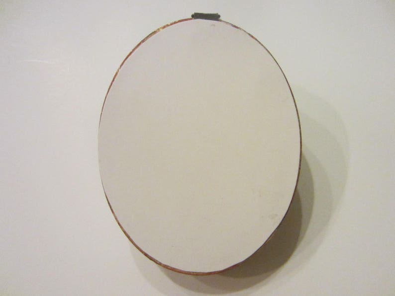 Madonna And Child Paper Portrait Oval Gilt Wood Frame