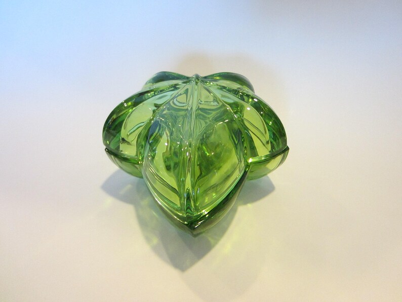 Cristal Sevres France Fleur D Elise Green Nesting Art Glass Etsy