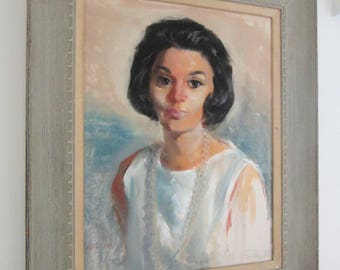 Velletri Portrait Painting Oil On Canvas Signed Dated Original Wood Frame