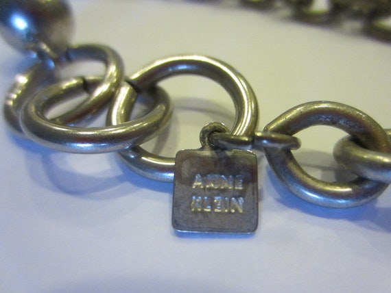 Anne Klein Heart Pendant Chain Silver Metal Neckl… - image 5