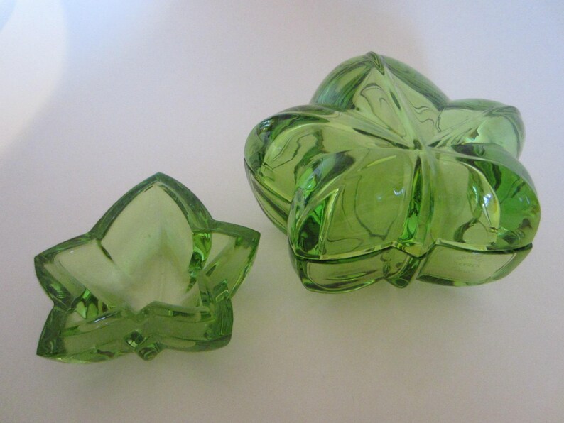 Cristal Sevres France Fleur D Elise Green Nesting Art Glass Etsy