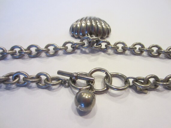 Anne Klein Heart Pendant Chain Silver Metal Neckl… - image 4