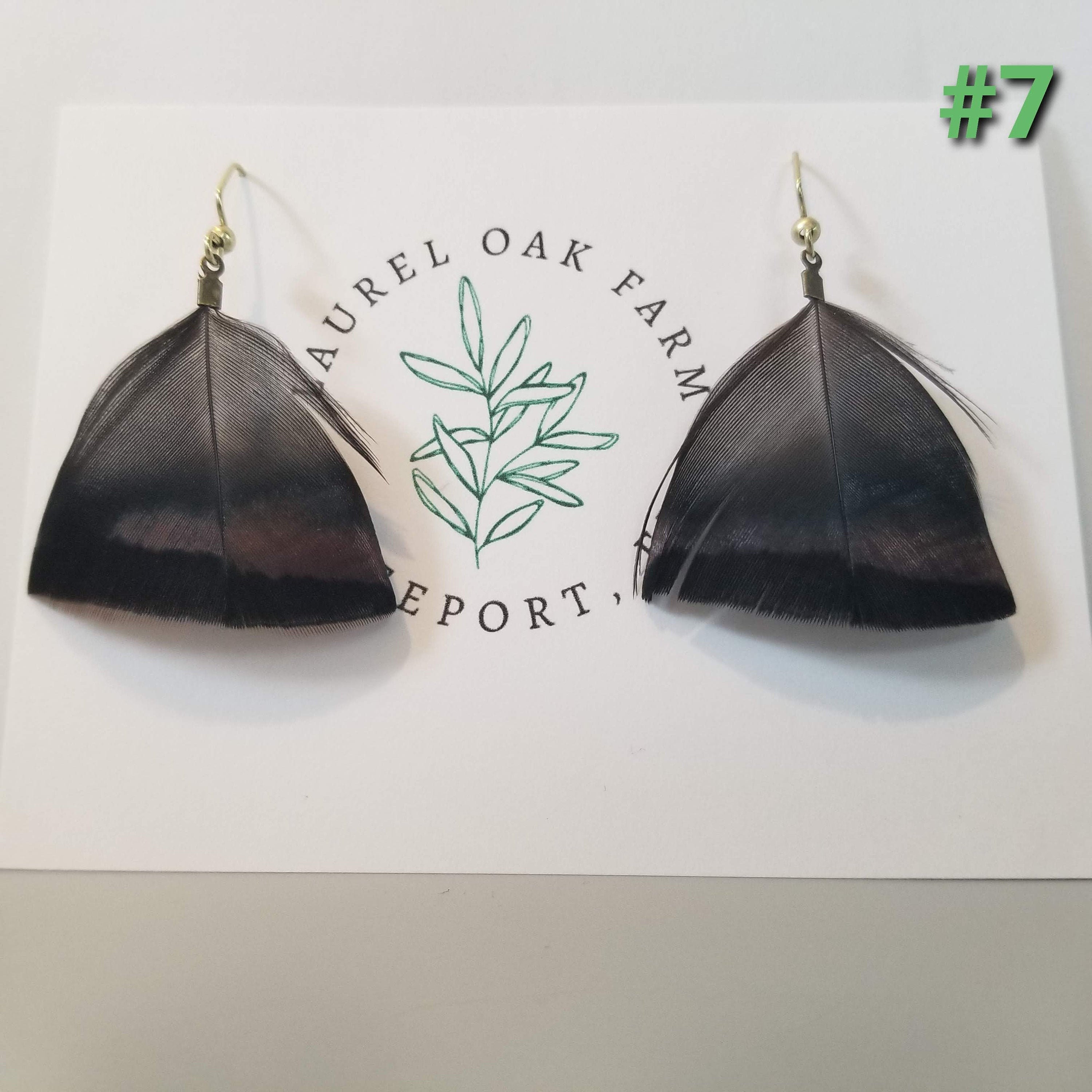 Handmade one of a kind feather earrings turkey feathers Etsy