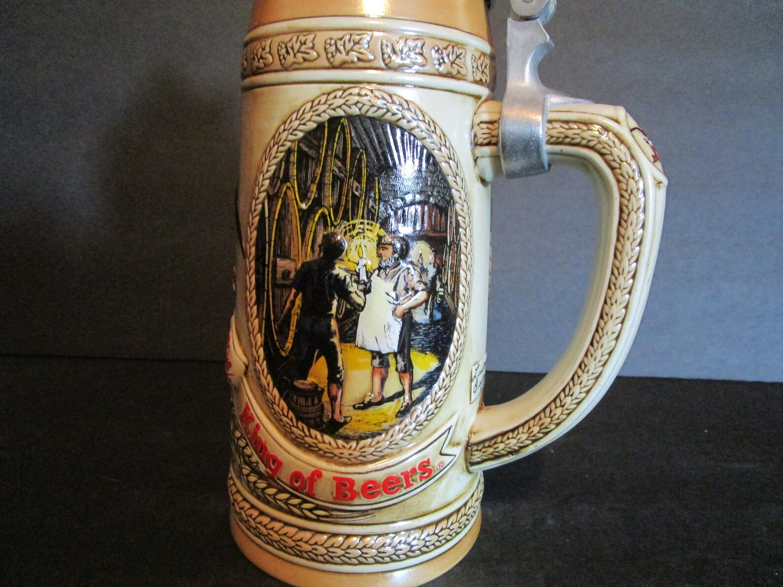 1986 Budweiser Lidded Stein History of Brewing Series Etsy