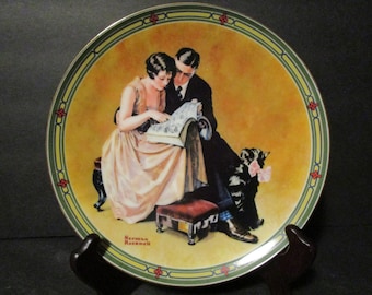 A Couple's Commitment - Vintage Norman Rockwell Collector Plate