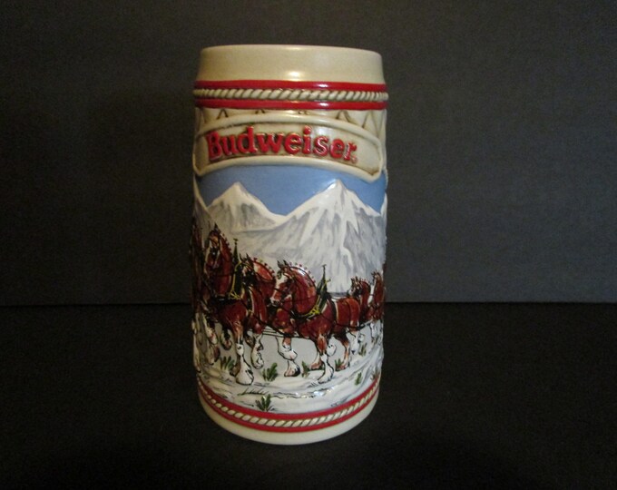 1985 Budweiser "Snow Capped Mountains" Holiday Stein