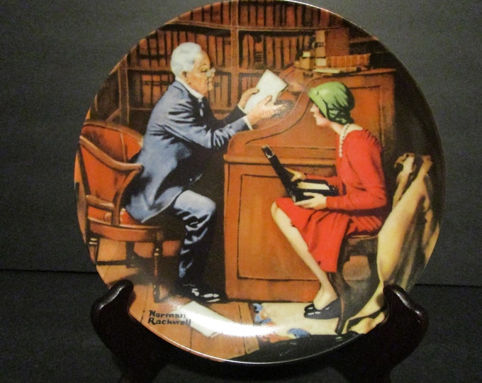 The Professor - Vintage Norman Rockwell Collector Plate