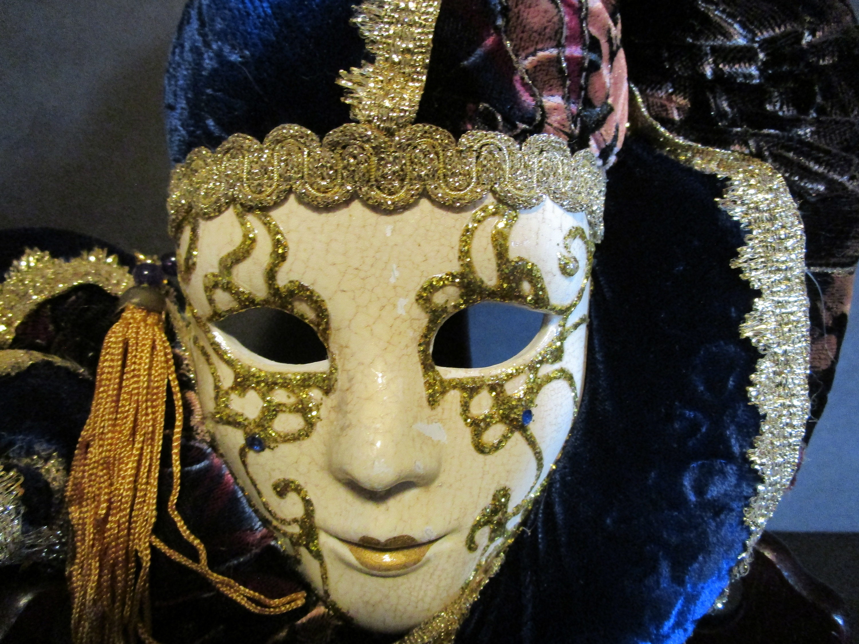 Vintage Venetian Carnival Mask by Vincenzo Manzini