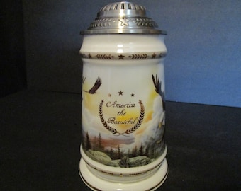 1994 Longton Crown - America the Beautiful Tankard Series - 'Spacious Skies'