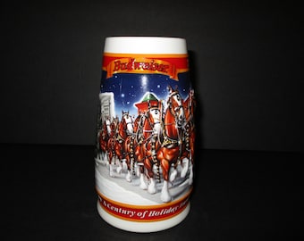 1999 Budweiser "A Century of Tradition" Holiday Stein