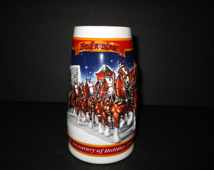 1999 Budweiser "A Century of Tradition" Holiday Stein