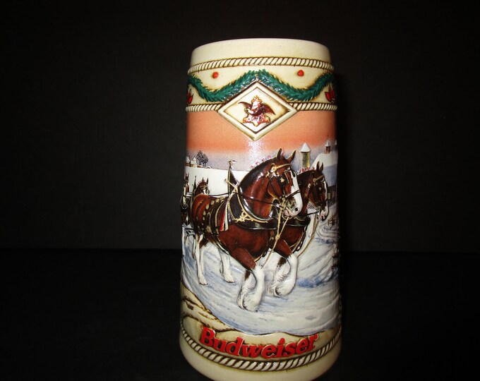 1996 Budweiser  "American Homestead" Holiday Stein