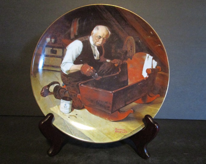 Grandpa's Gift - Vintage Norman Rockwell Collector Plate