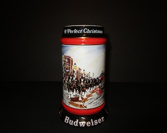 1992 Budweiser  "A Perfect Christmas" Stein