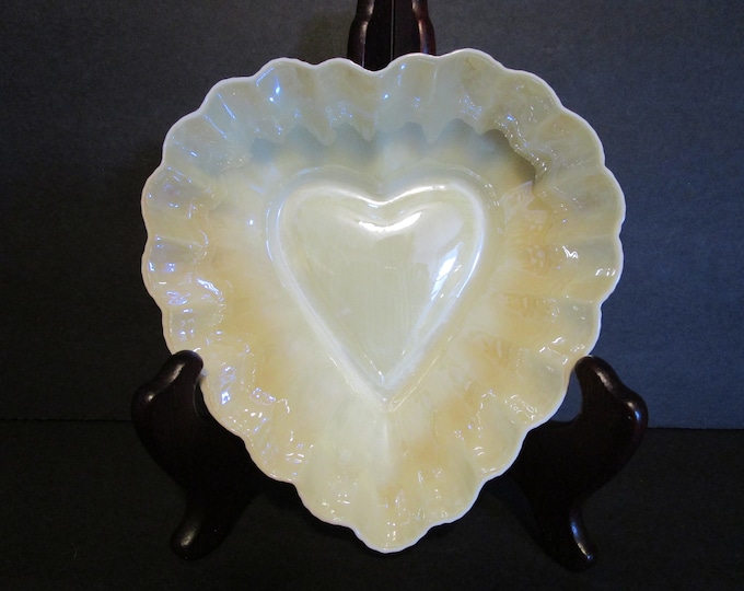 5th Mark Belleek Heart-Shaped dish