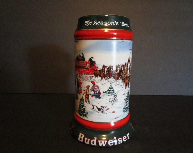 1991 Budweiser "The Season's Best" Holiday Stein
