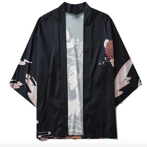 Japanese Pop Art Kimono, Asian Pattern Kimono, Cardigan, Kimono Cover ...