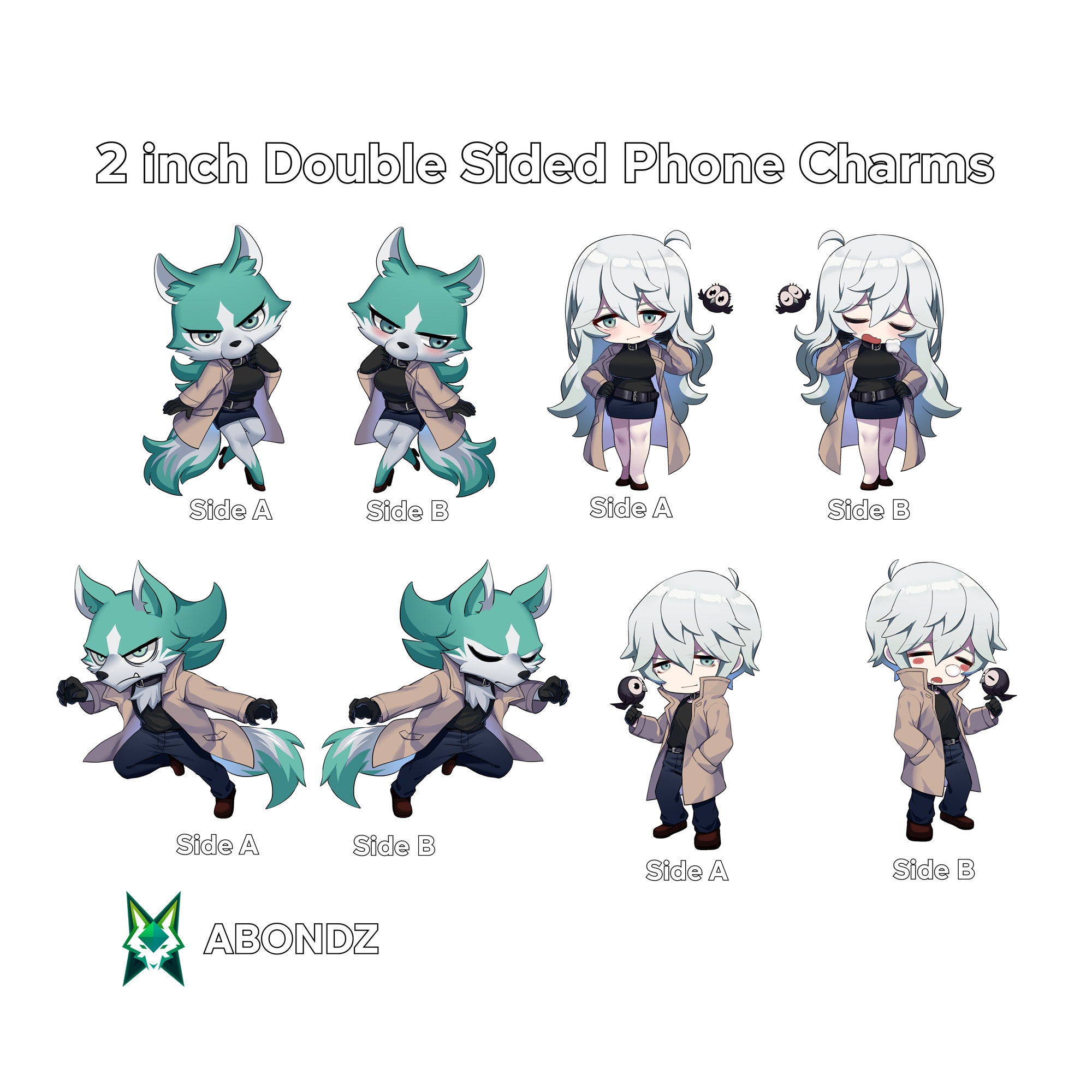 photo How Old Is Shirou Ogami shirou ogami double sided 2 inch phone charm collection bna abondz