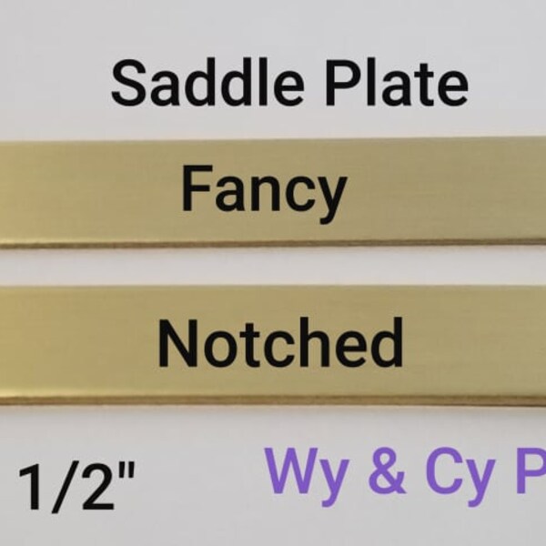 Saddle Plate - Brass - Engraved - Equine