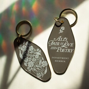 The Tortured Poets Department Vintage Motel Metal Keychain