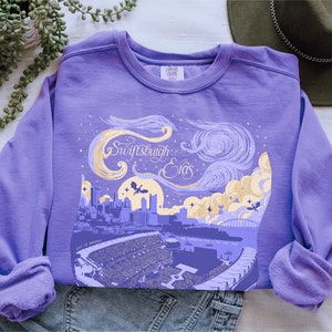 Night One Swiftsburgh Skyline Stadium Eras Tour Crewneck with surprise songs Mr. Perfectly Fine and the Last Time