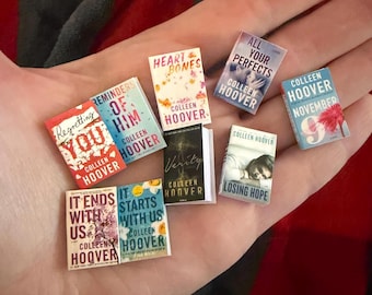 Mini Colleen Hoover Books for Dollhouse Library