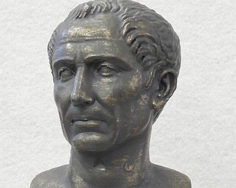 Antique Bust - Replica - Julius Caesar - 3D printed - finished in bronze