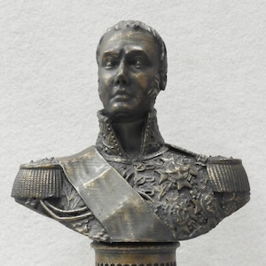 Antique Portrait Bust - Replica - Duc de Tarente - 3D printed - finished in bronze