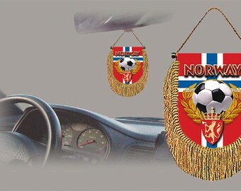 Norway soccer 2026 rear view mirror car banner pennant
