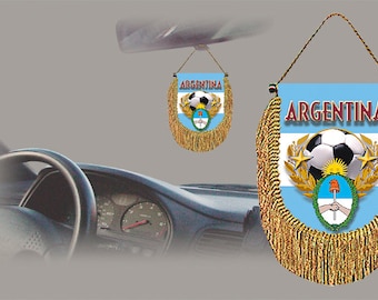 Argentina soccer 2022 rear view mirror car banner pennant