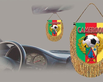 Cameroon soccer 2022 rear view mirror car banner pennant