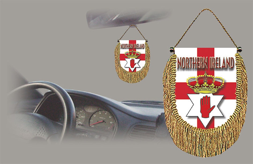 Northern Ireland Rear View Mirror World Flag Car Banner Etsy