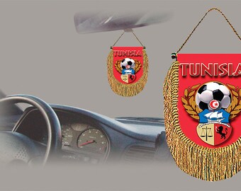 Tunisia soccer 2022 rear view mirror car banner pennant