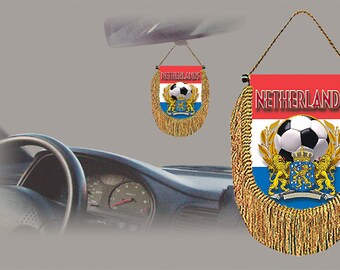 Netherlands soccer 2022 rear view mirror car banner pennant