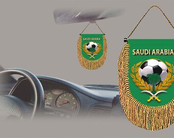 Saudia Arabia soccer 2022 rear view mirror car banner pennant