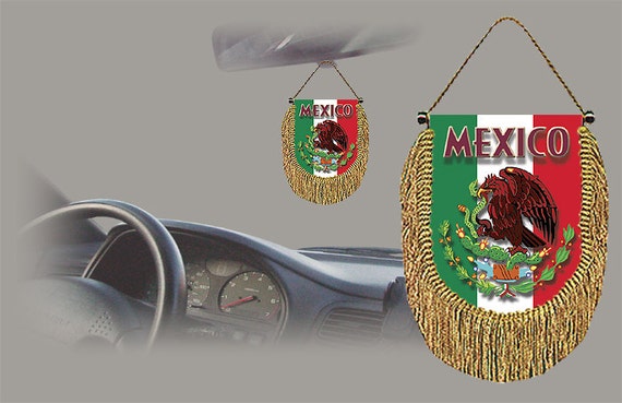 Mexico Flag Mexican Boy Flag Mini Banner Car rear view mirror glass window 