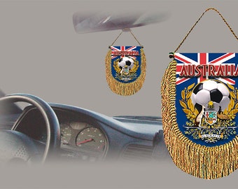 Australia soccer 2022 rear view mirror car banner pennant