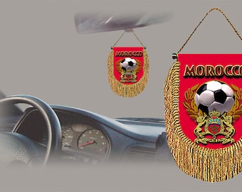 Morocco soccer 2022 rear view mirror car banner pennant